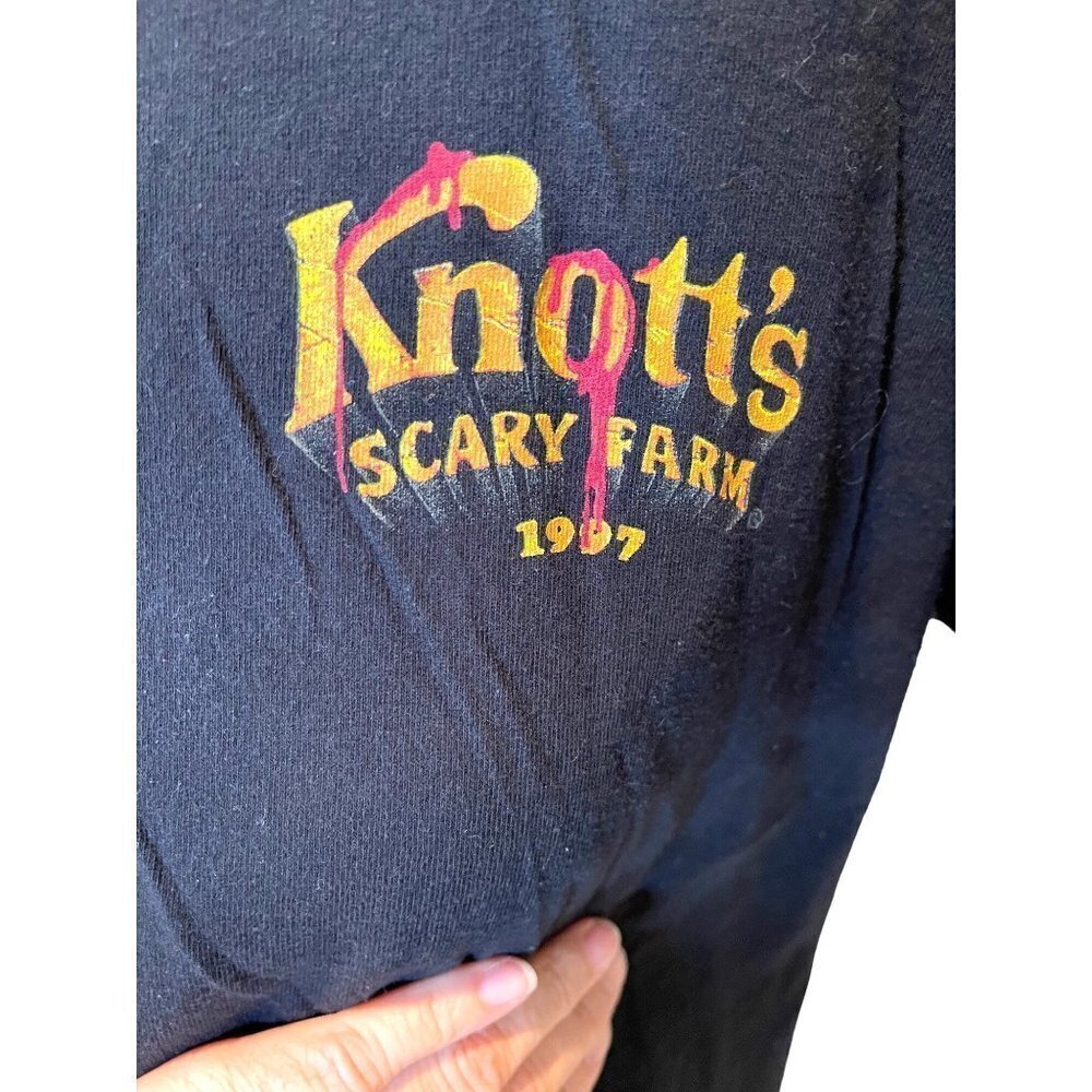 Knott’s Scary Farm Mens T Shirt Black Size XL Vintage 1997 Halloween Haunt USA - Picture 8 of 15